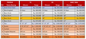 harga semi marchingband