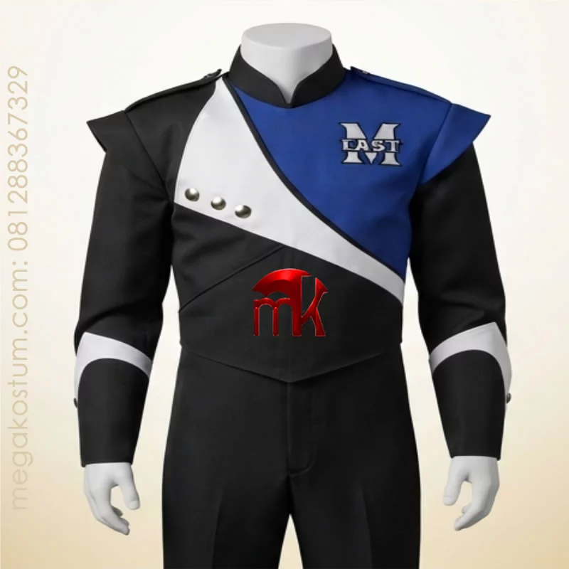 baju-drumband-hitam-biru-aksen-putih