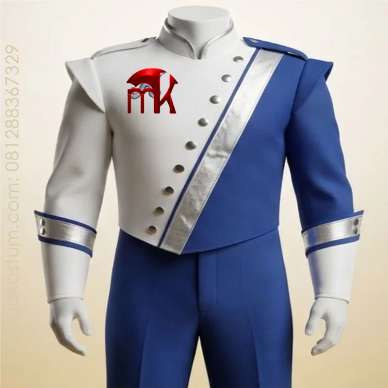 baju-drumband-klasik-biru-putih-aksen-silver