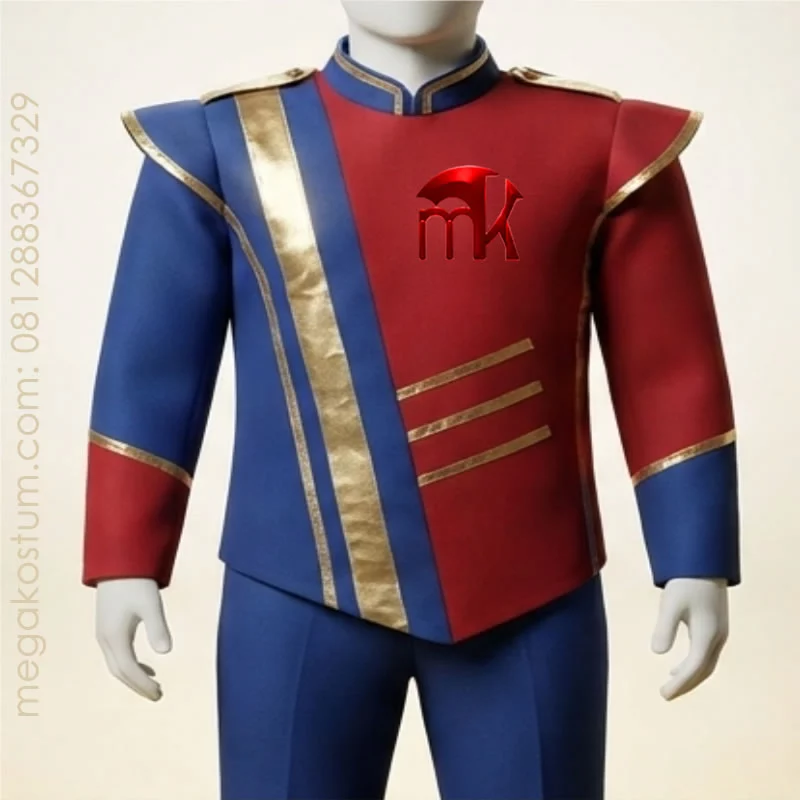 baju-drumband-merah-biru-garis-emas