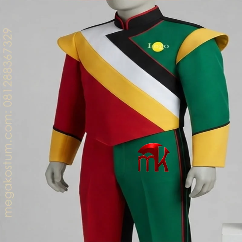 kostum-drumband-merah-hijau-kuning