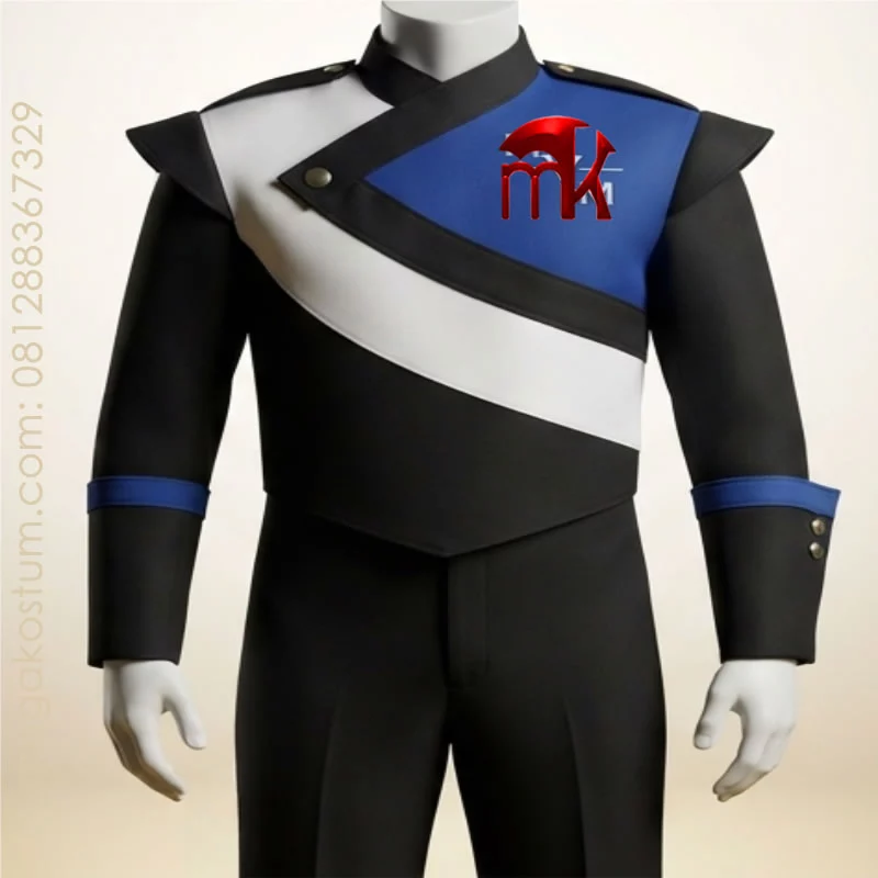 kostum-marching-band-hitam-biru-aksen-putih