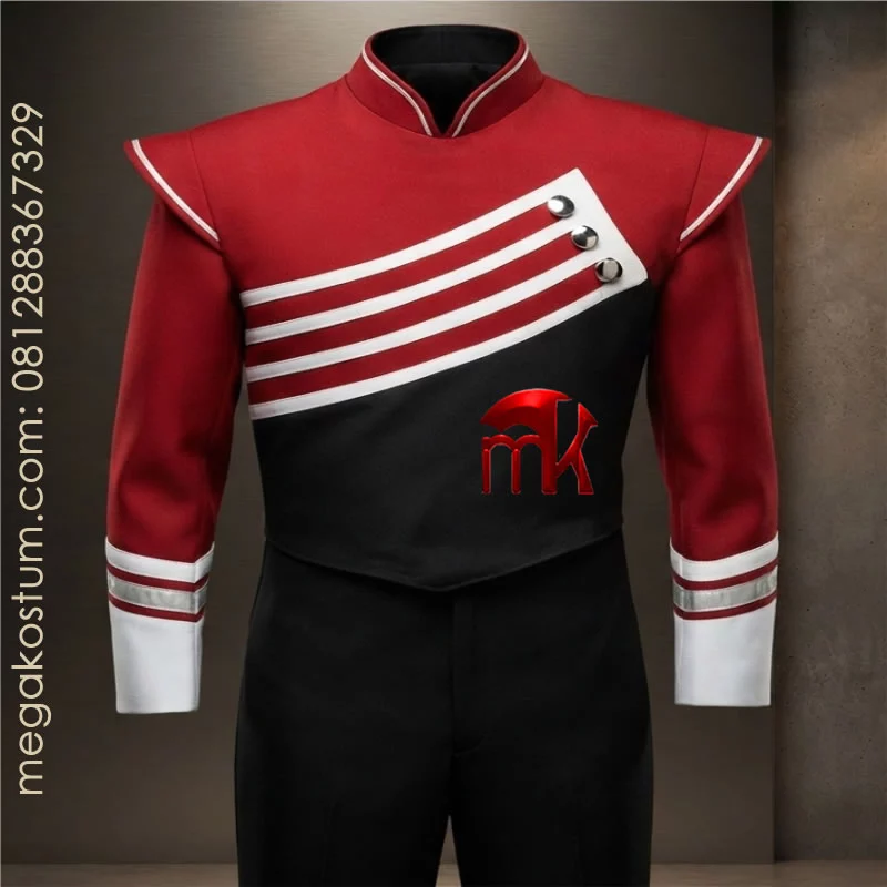 kostum-marching-band-merah-hitam