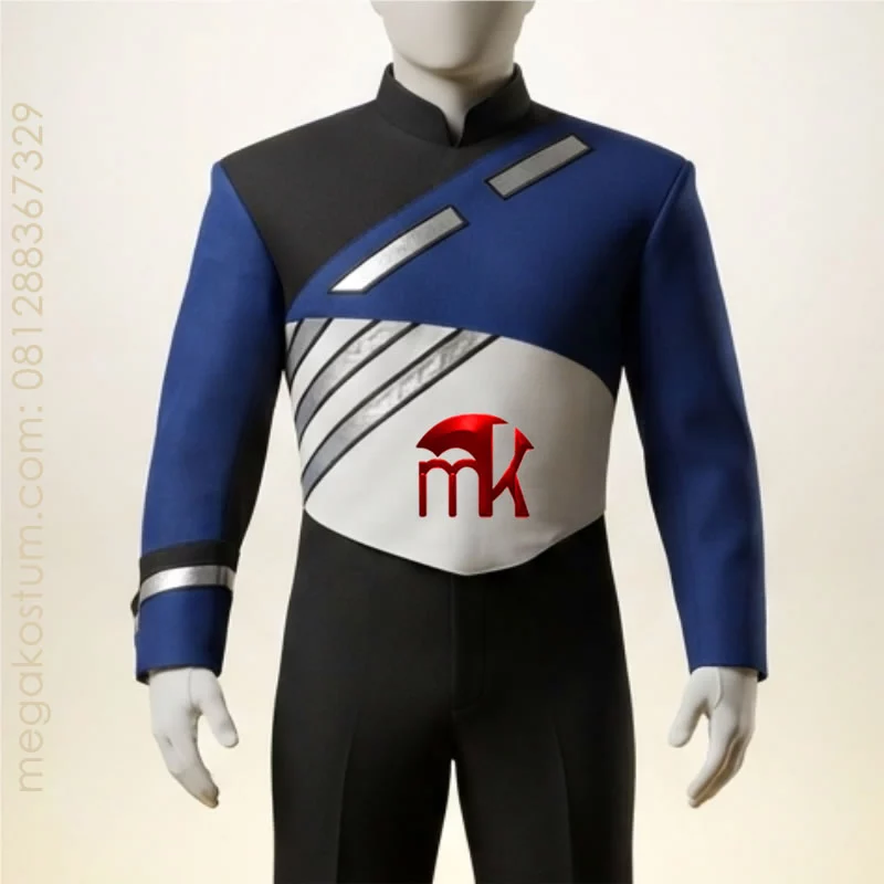 seragam-drumband-biru-hitam-garis