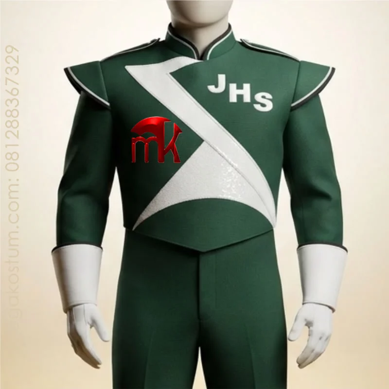seragam-drumband-hijau-putih