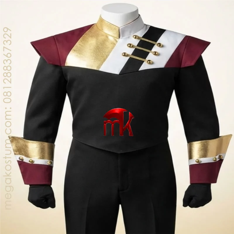 seragam-drumband-hitam-marun-emas