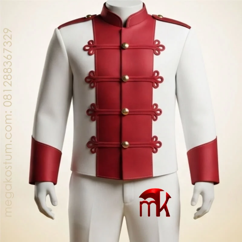 seragam-drumband-putih-merah-kancing-emas-bordir
