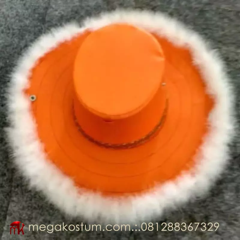 topi-cg-orange-bulu-putih