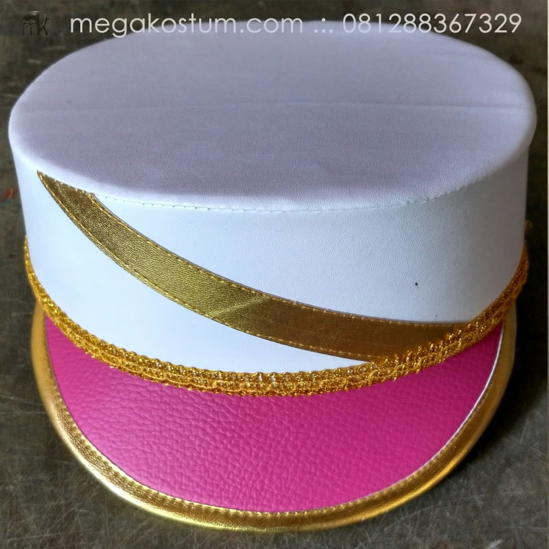 topi-drumband-putih-kombinasi-pink-gold
