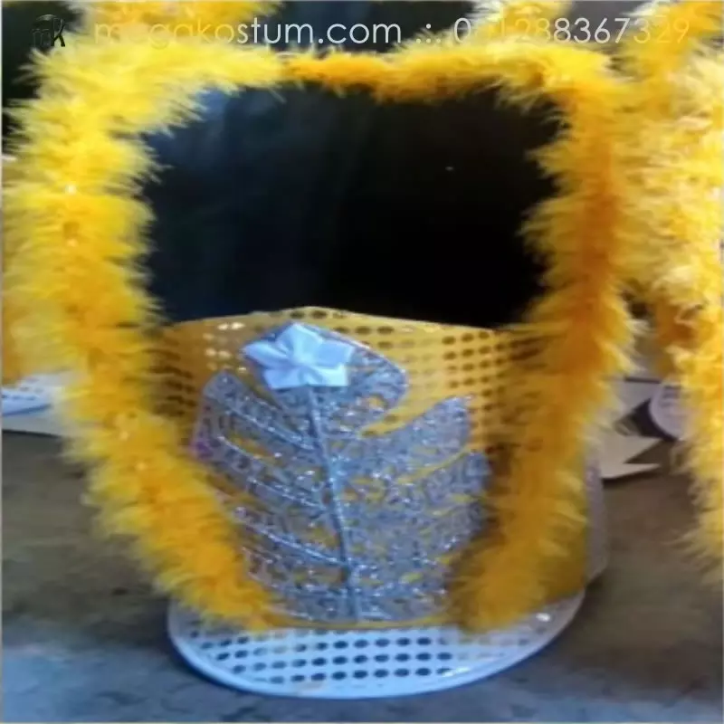 topi-mayoret-emas-kuning-aksen-silver
