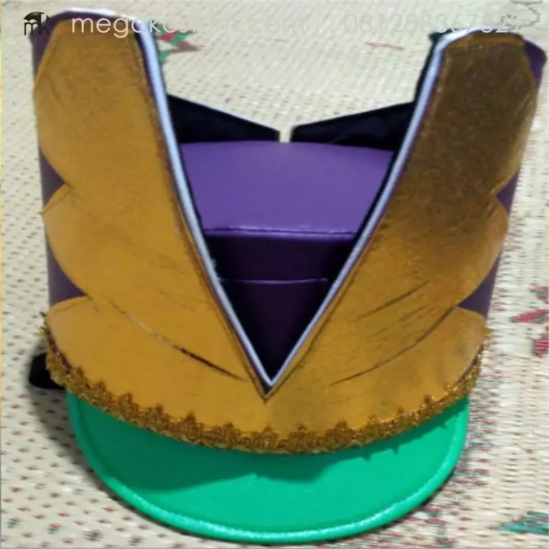 topi-mayoret-ungu-hijau-aksen-emas