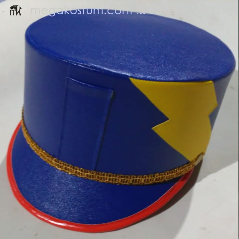 topi-pasukan-drumband-biru-kuning-petir