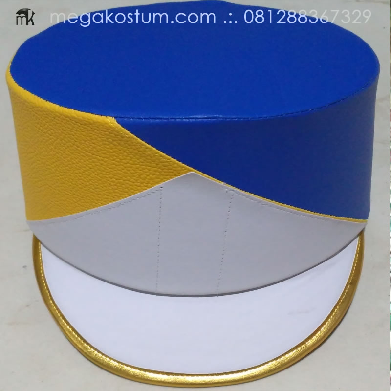 topi-pasukan-drumband-biru-putih-modern