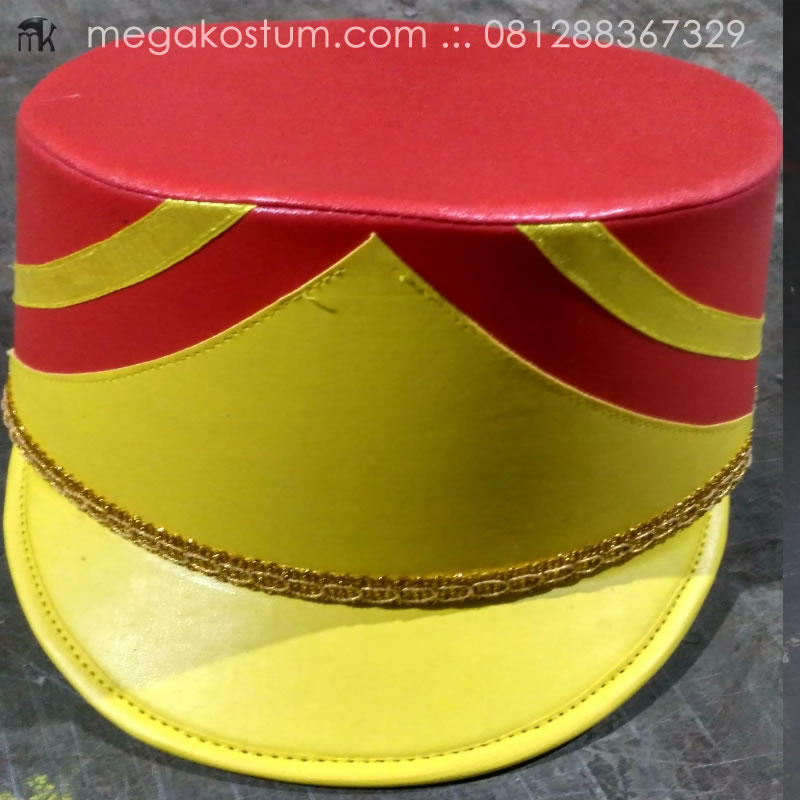 topi-pasukan-drumband-kuning-merah-cerah