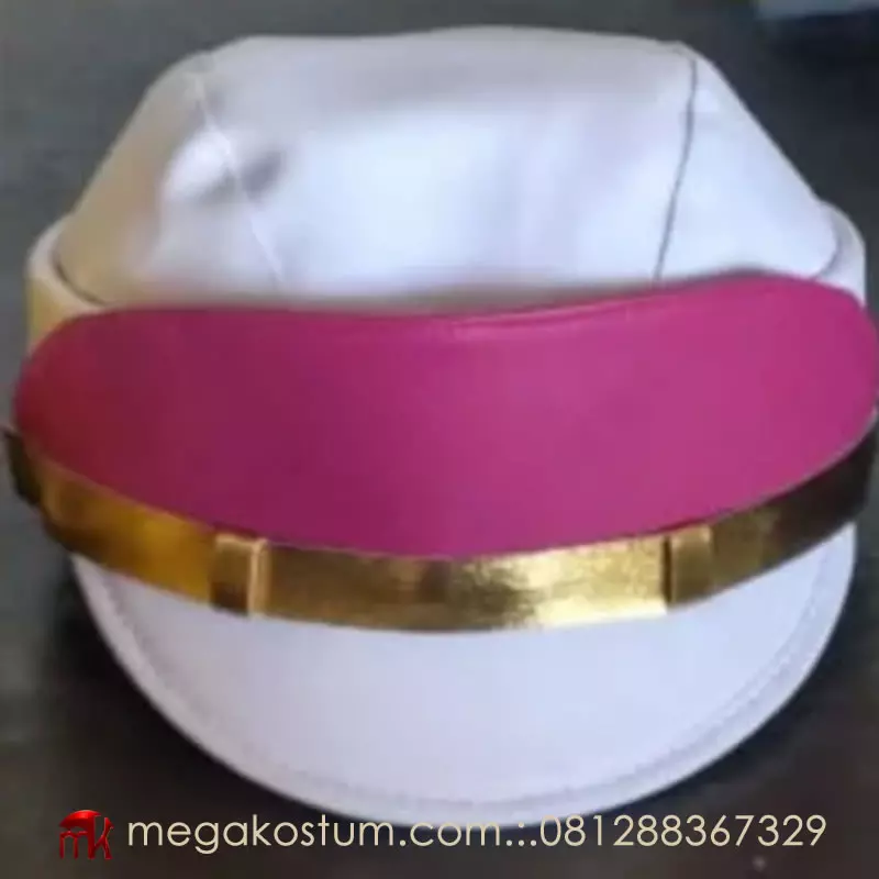 topi-penari-putih-pink-laksen-emas